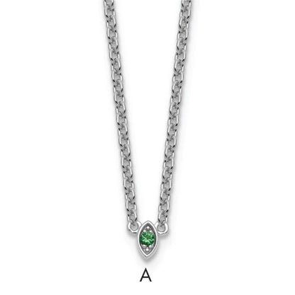 14k Yellow Gold1 Birthstone Mother's Necklace Mounting