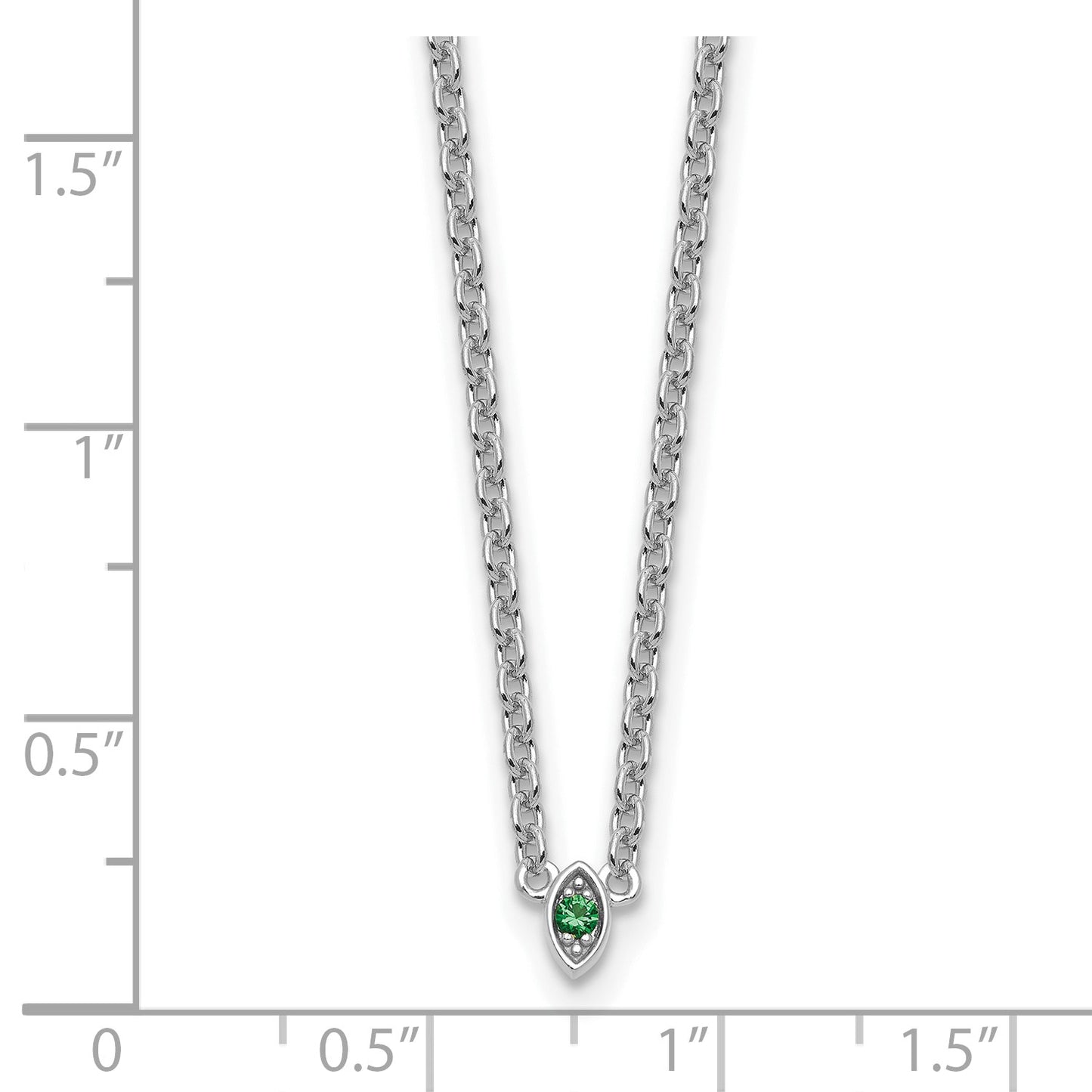 14k White Gold1 Birthstone Mother's Necklace Mounting