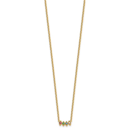 14k 4 Birthstone Mother's Necklace Mounting