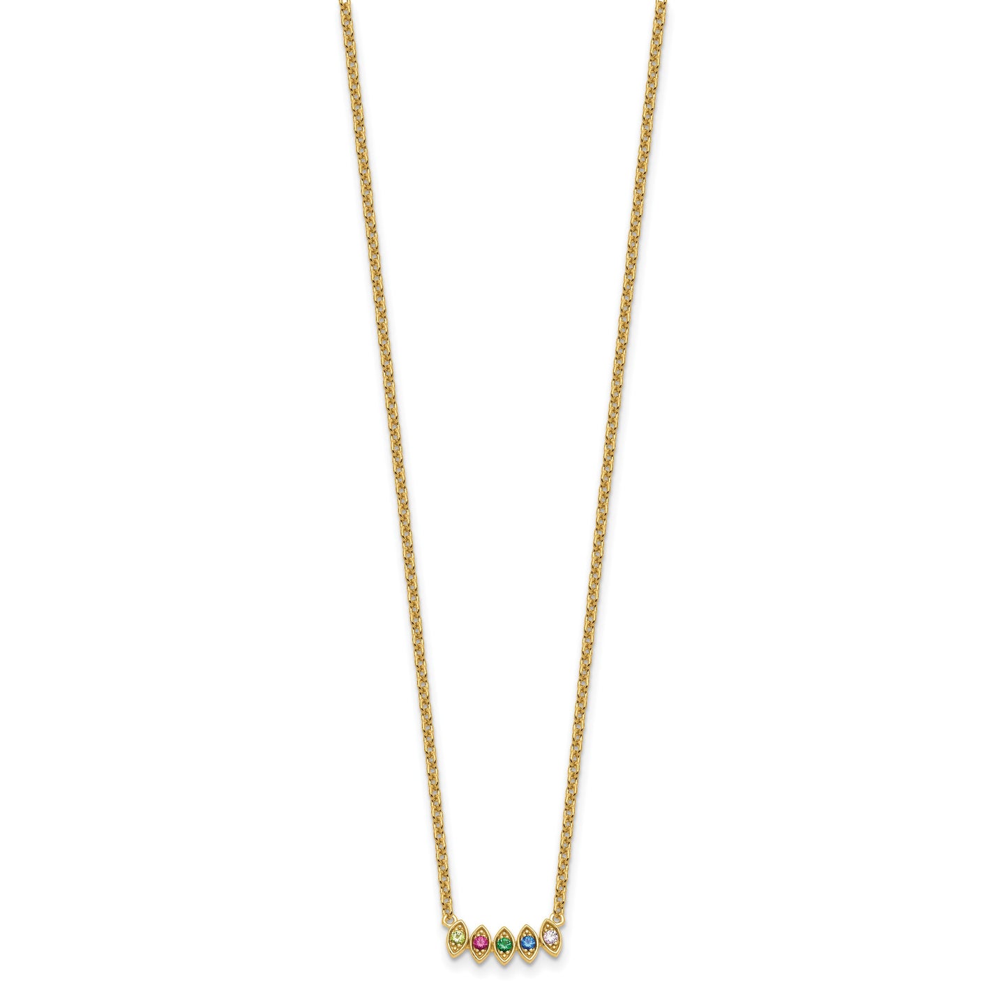 14k 5 Birthstone Mother's Necklace Mounting