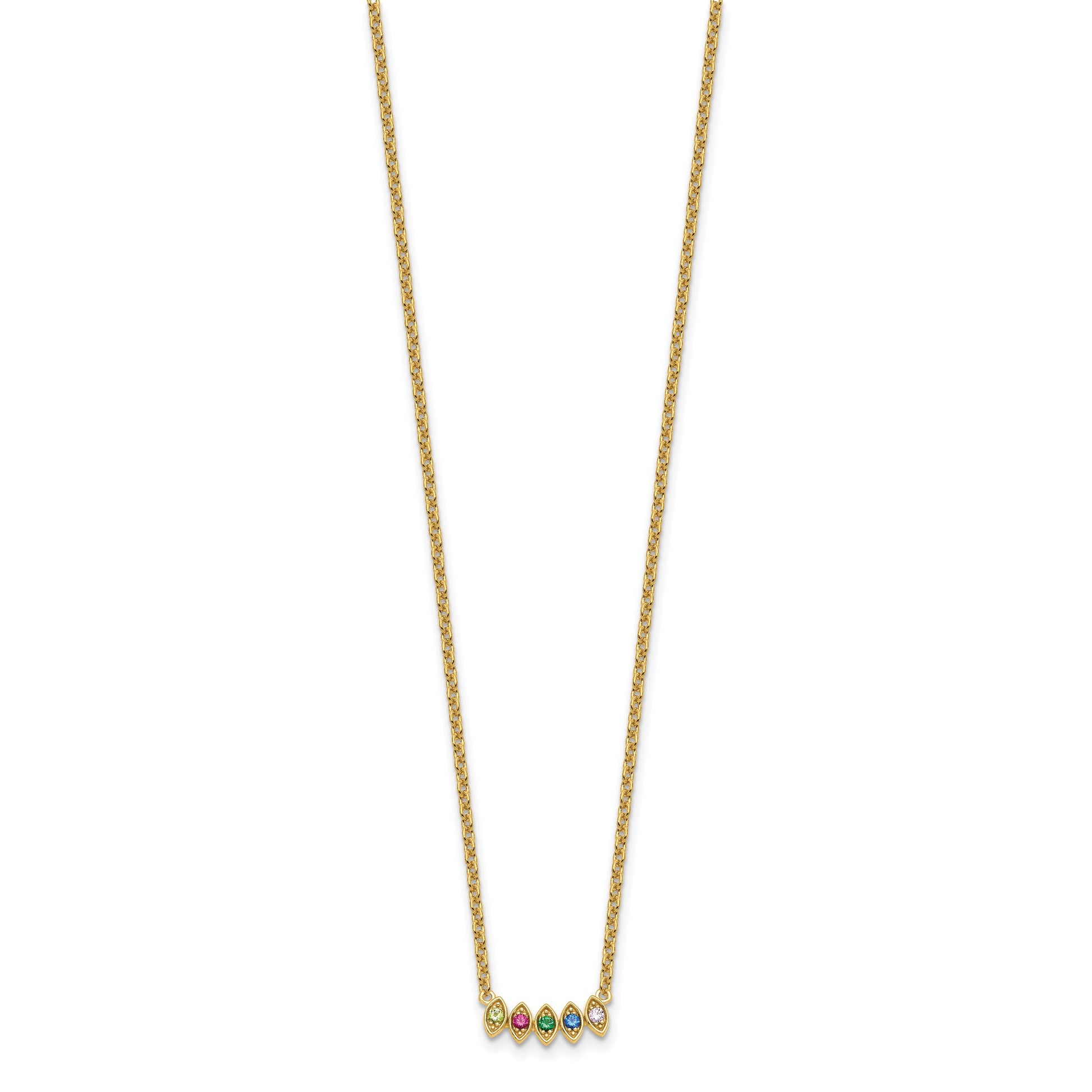 14k 5 Birthstone Mother's Necklace Mounting