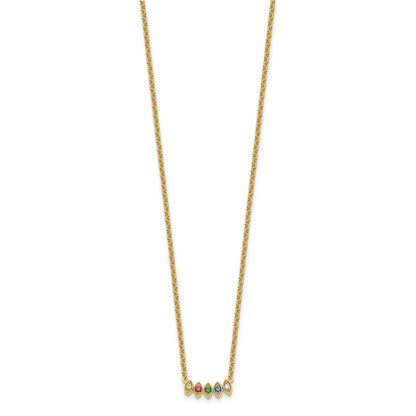 14k 5 Birthstone Mother's Necklace Mounting