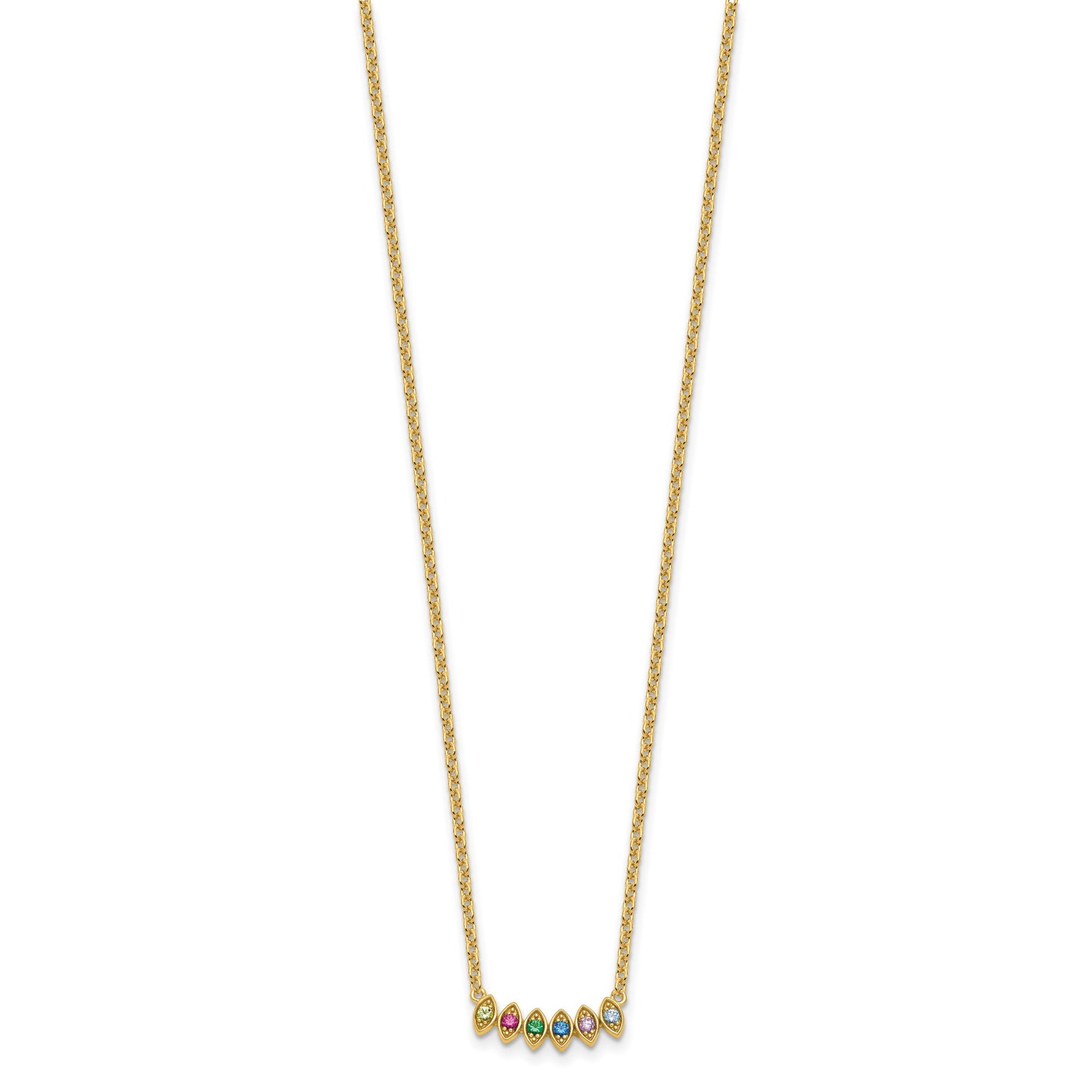 14k 6 Birthstone Mother's Necklace Mounting