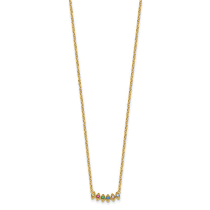 14k 6 Birthstone Mother's Necklace Mounting