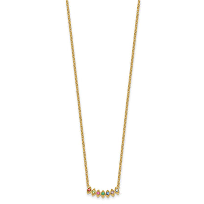 14k 7 Birthstone Mother's Necklace Mounting