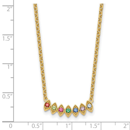 14k 7 Birthstone Mother's Necklace Mounting