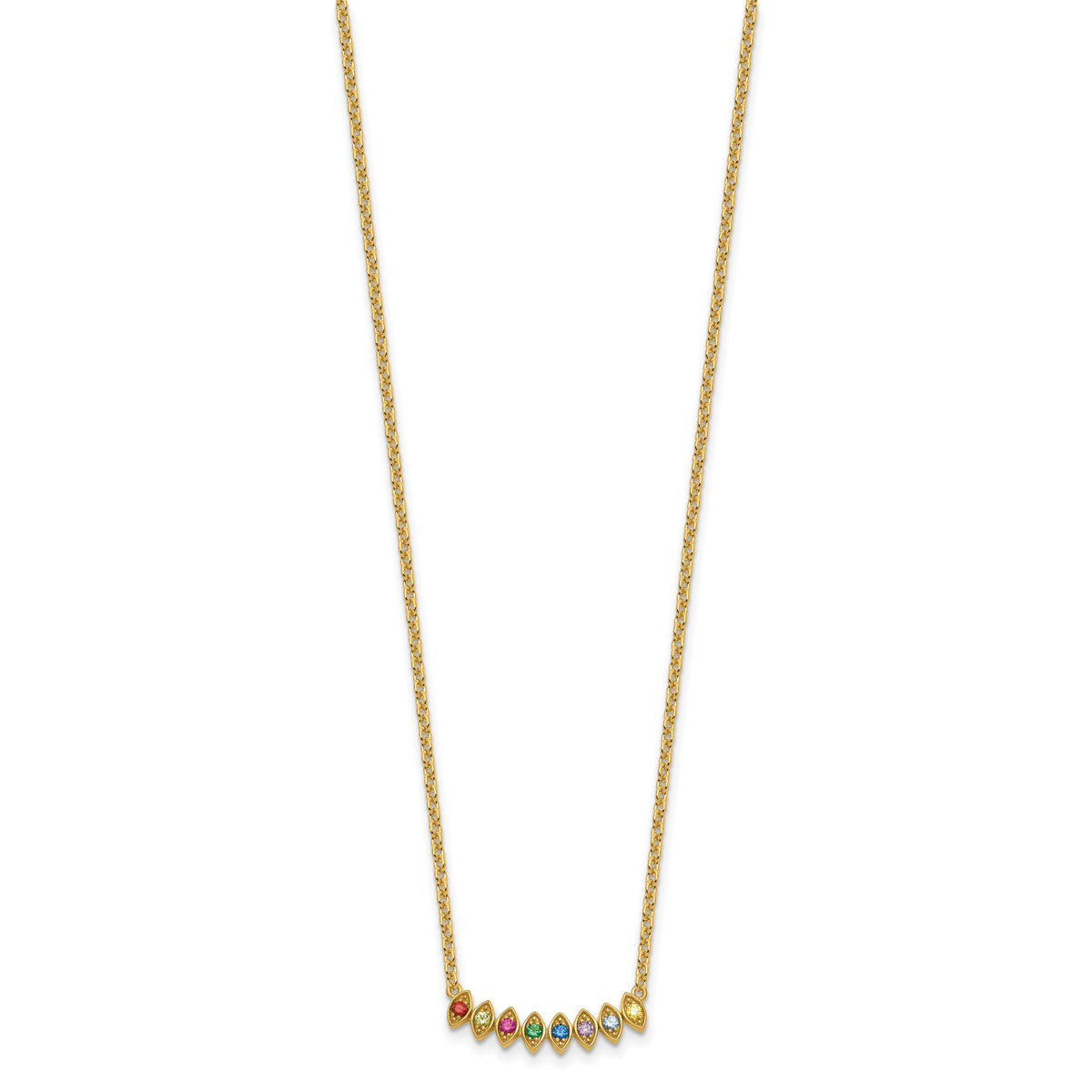 14k 8 Birthstone Mother's Necklace Mounting