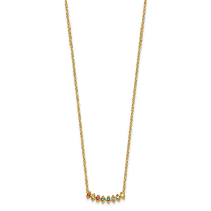 14k 8 Birthstone Mother's Necklace Mounting