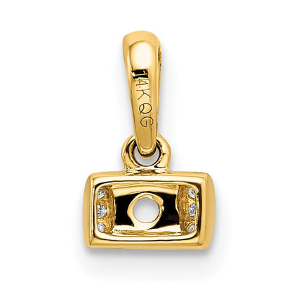 14K Family Jewelry Diamond Semi-Set Pendant