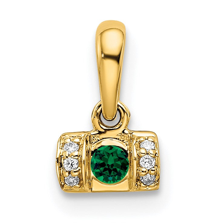14K Family Jewelry Diamond Semi-Set Pendant