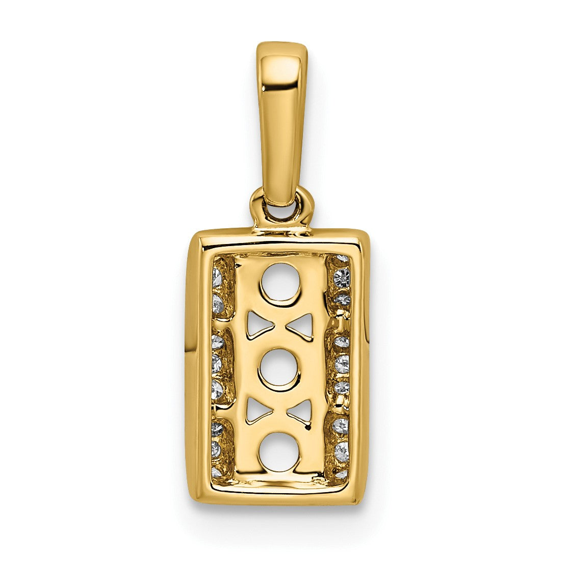 14K Family Jewelry Diamond Semi-Set Pendant