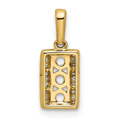 14K Family Jewelry Diamond Semi-Set Pendant
