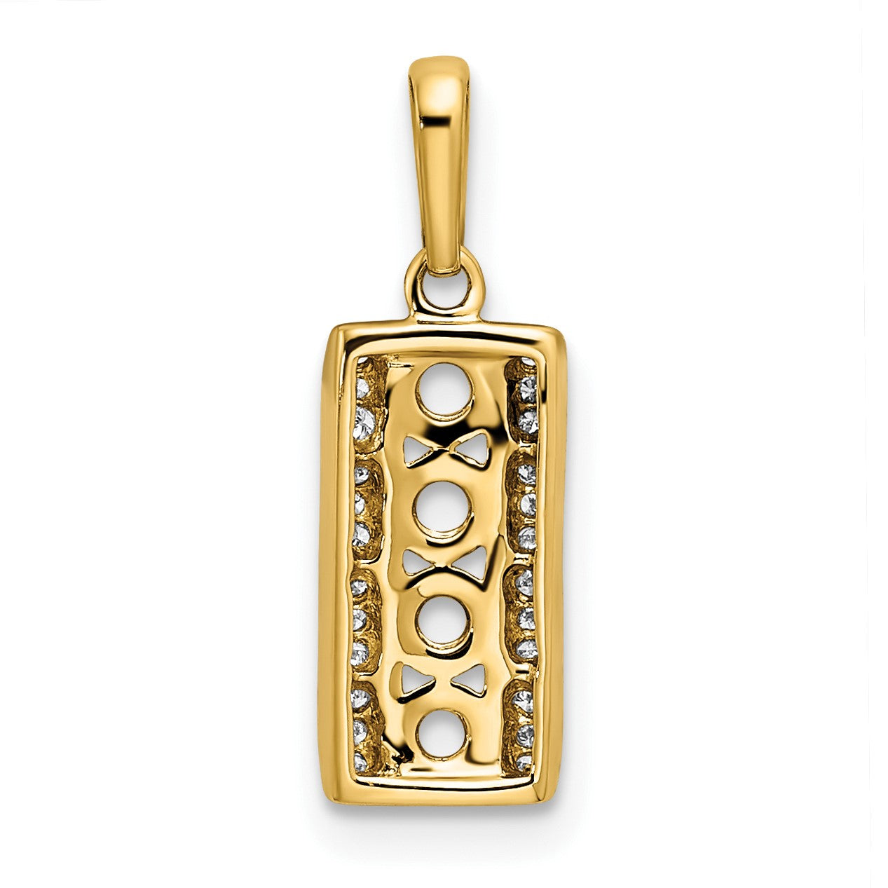 14K Family Jewelry Diamond Semi-Set Pendant
