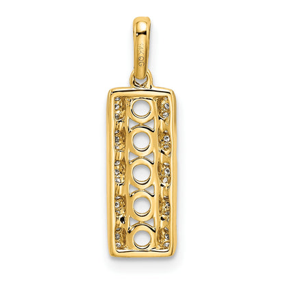 14K Family Jewelry Diamond Semi-Set Pendant