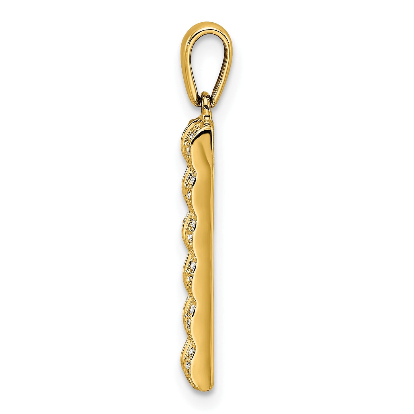 14K Family Jewelry Diamond Semi-Set Pendant