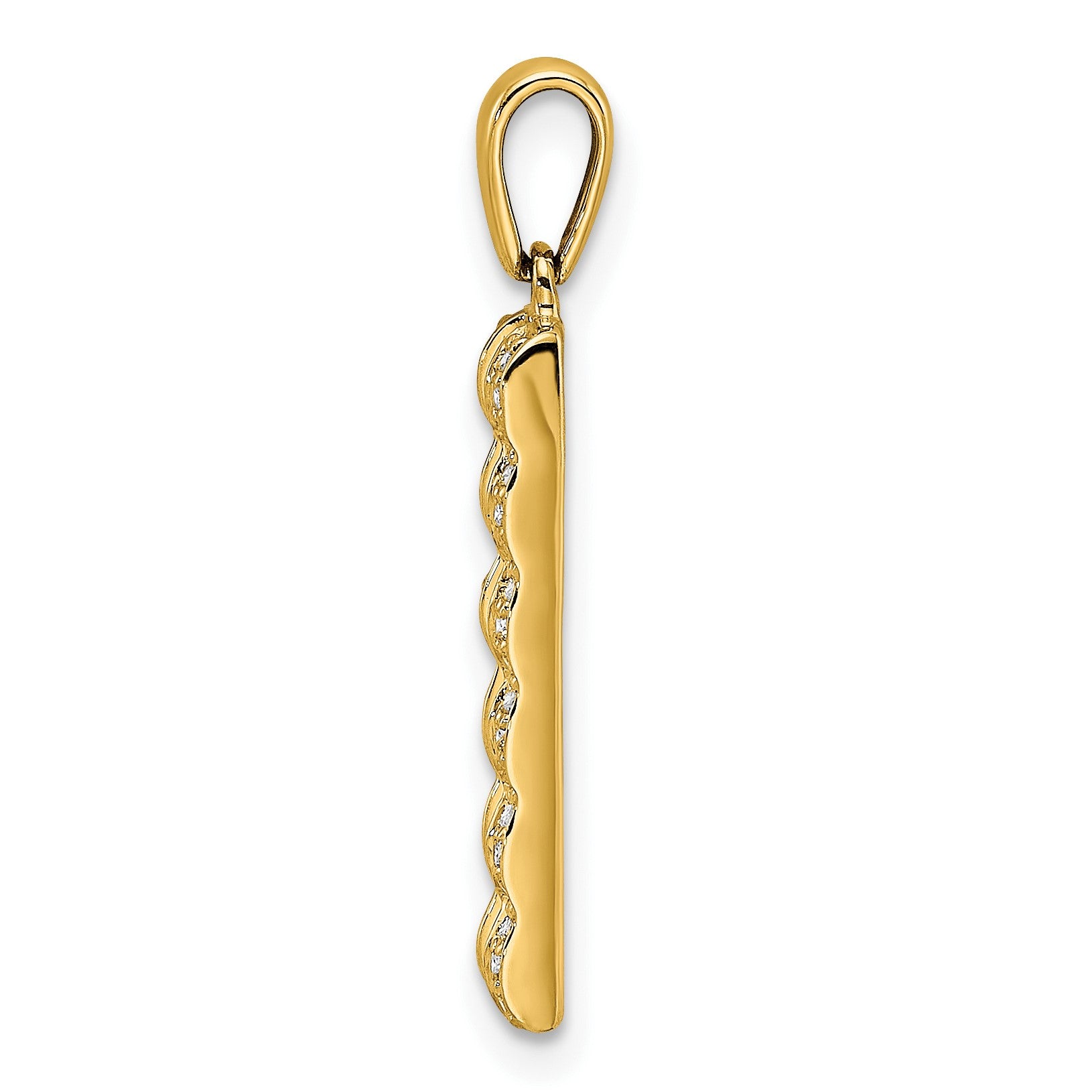 14K Family Jewelry Diamond Semi-Set Pendant