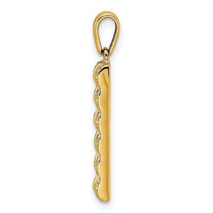 14K Family Jewelry Diamond Semi-Set Pendant