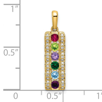 14K Family Jewelry Diamond Semi-Set Pendant