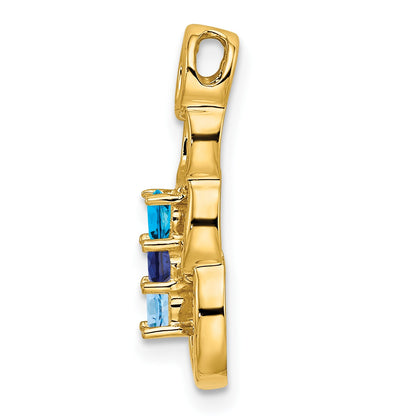 14k 3 Stone Family Pendant Mounting