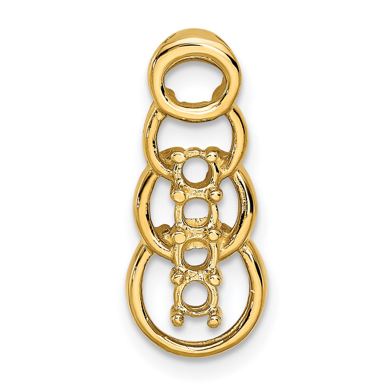 14ky 4 Stone Family Pendant Mounting