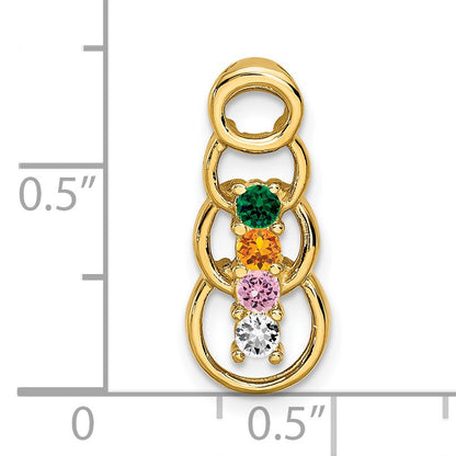 14ky 4 Stone Family Pendant Mounting