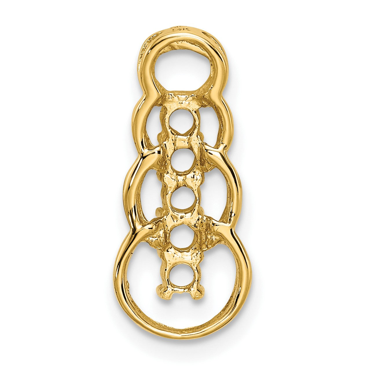 14k 5 Stone Family Pendant Mounting