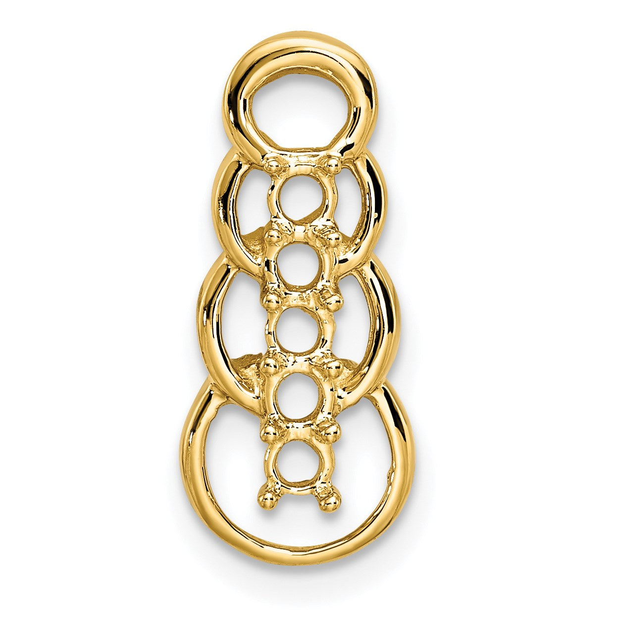 14k 5 Stone Family Pendant Mounting