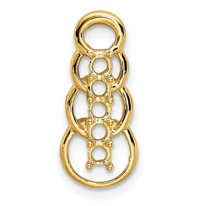 14k 5 Stone Family Pendant Mounting