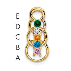 14k 5 Stone Family Pendant Mounting