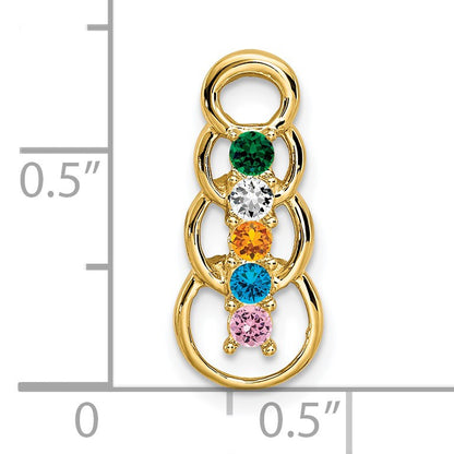 14k 5 Stone Family Pendant Mounting