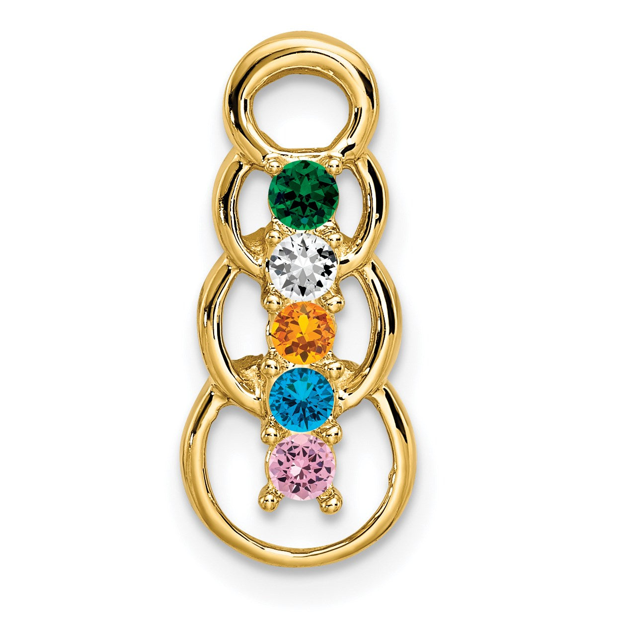 14k 5 Stone Family Pendant Mounting