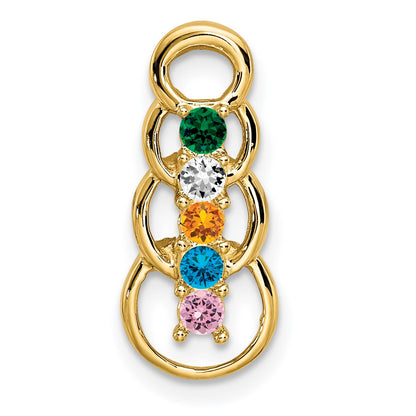 14k 5 Stone Family Pendant Mounting