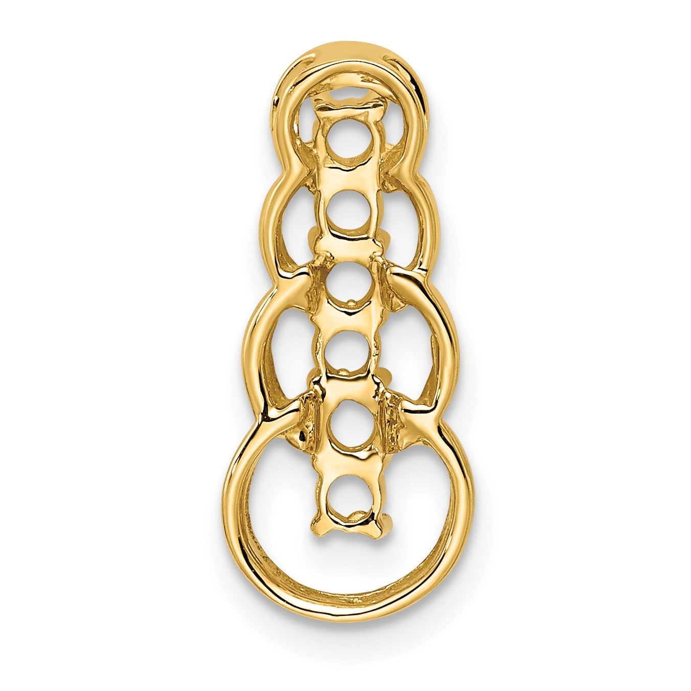 14k 6 Stone Family Pendant Mounting