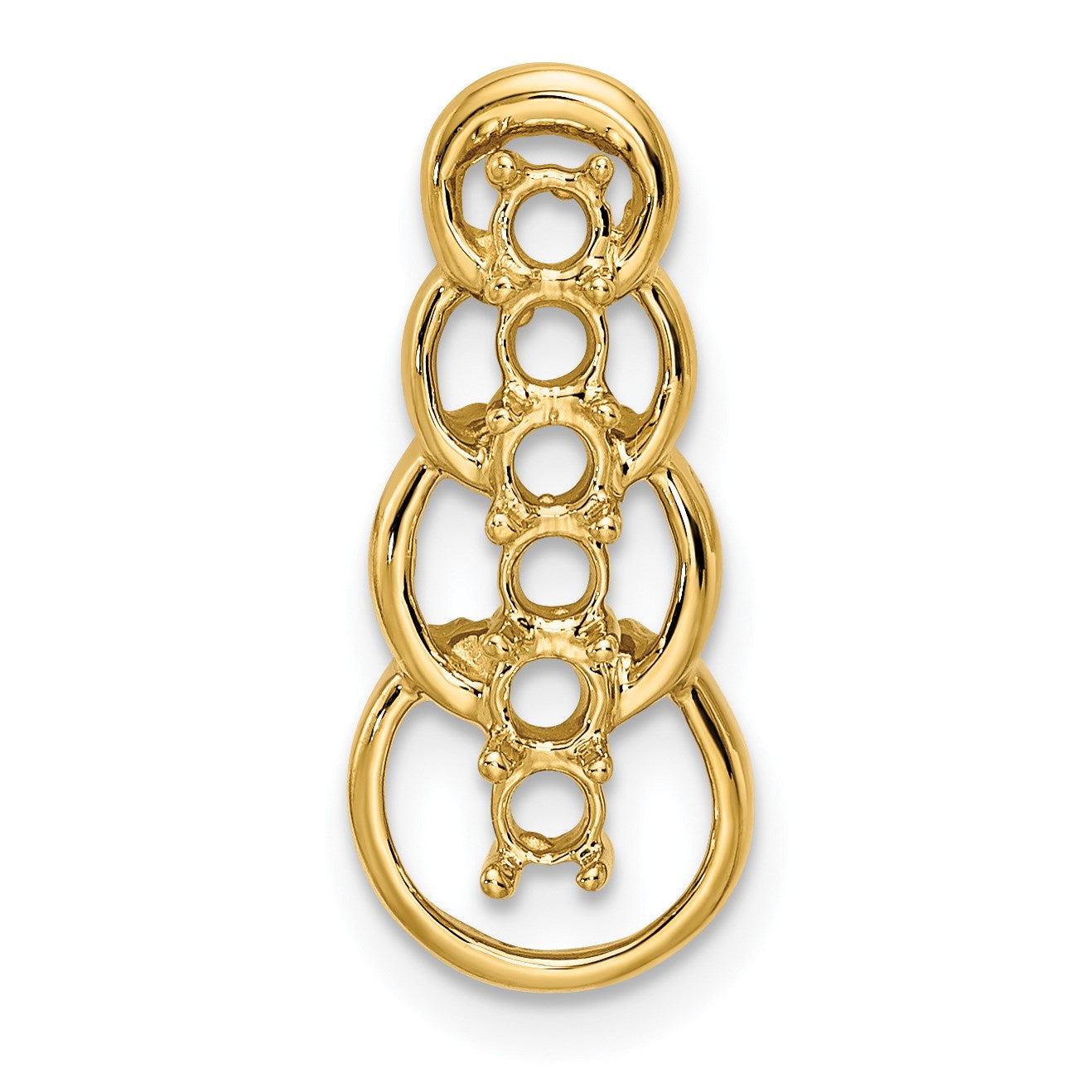 14k 6 Stone Family Pendant Mounting