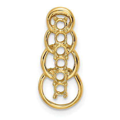 14k 6 Stone Family Pendant Mounting