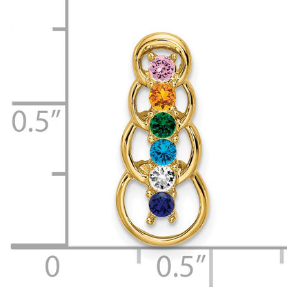 14k 6 Stone Family Pendant Mounting