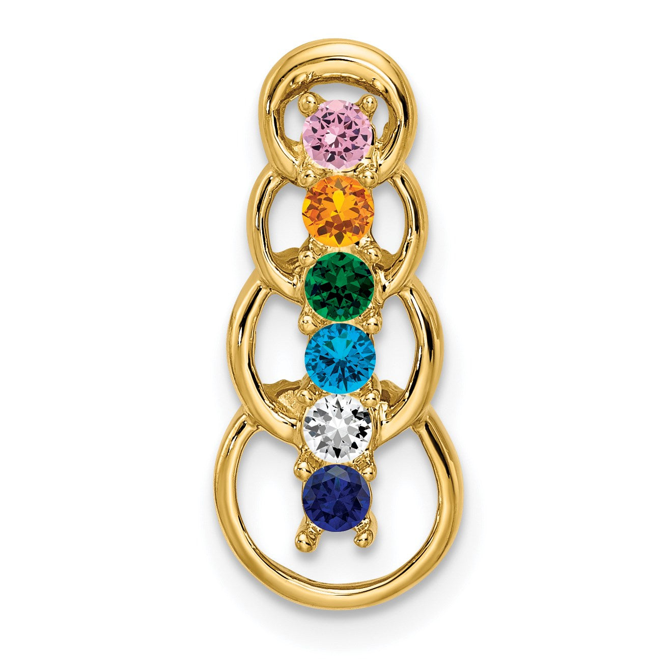 14k 6 Stone Family Pendant Mounting