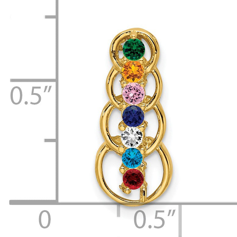 14k 7 Stone Family Pendant Mounting