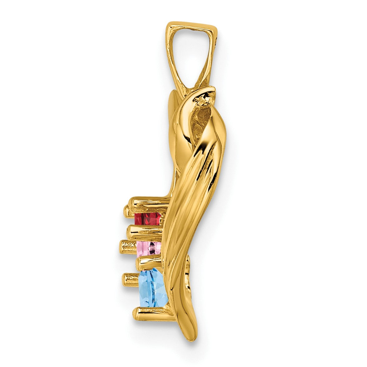 14k 3 Stone Family Pendant Mounting