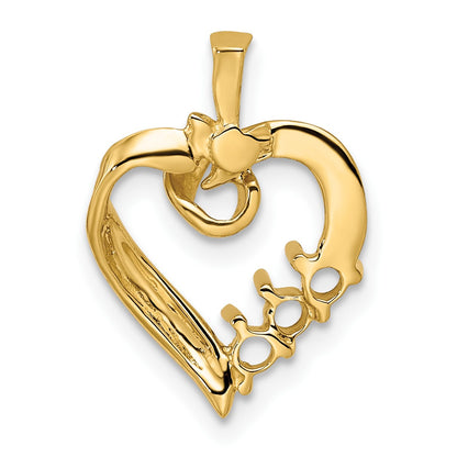 14k 3 Stone Family Pendant Mounting
