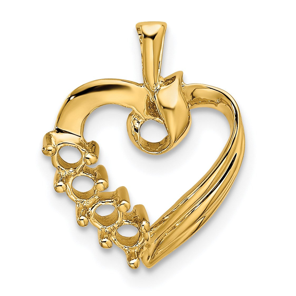 14k 4 Stone Family Pendant Mounting
