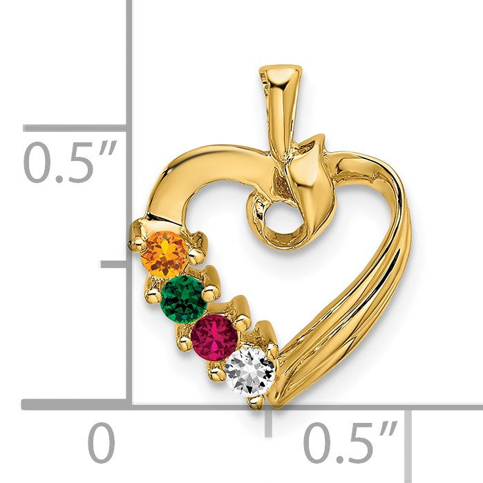 14k 4 Stone Family Pendant Mounting