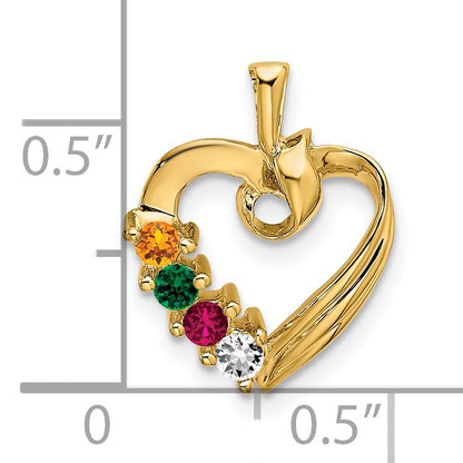 14k 4 Stone Family Pendant Mounting