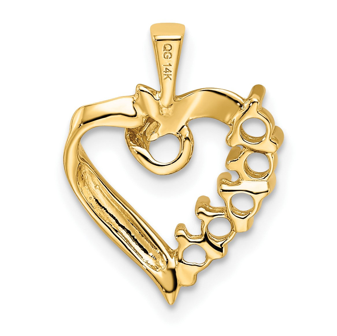 14k 5 Stone Family Pendant Mounting