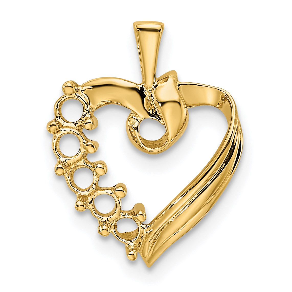 14k 5 Stone Family Pendant Mounting