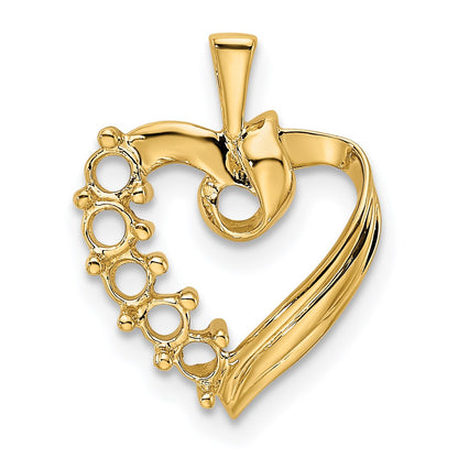 14k 5 Stone Family Pendant Mounting