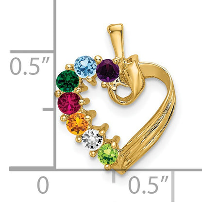 14k 7 Stone Family Pendant Mounting