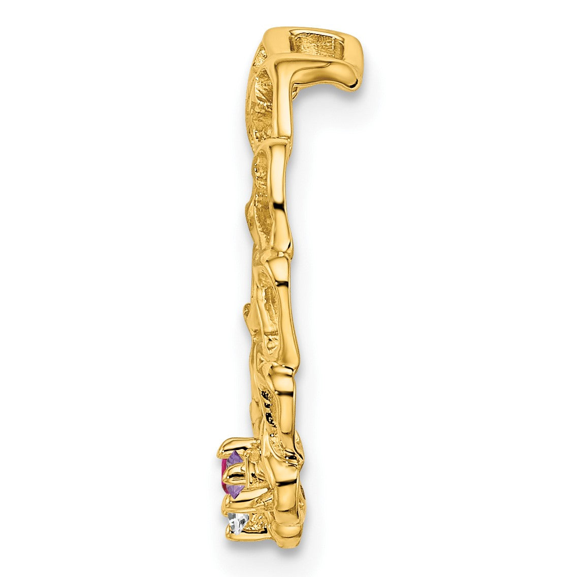 14k 3 Stone Family Pendant Mounting