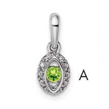 14K White Gold Family Jewelry Diamond Semi-Set Pendant