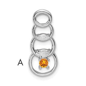 14k White Gold 1 Stone Family Pendant Mounting